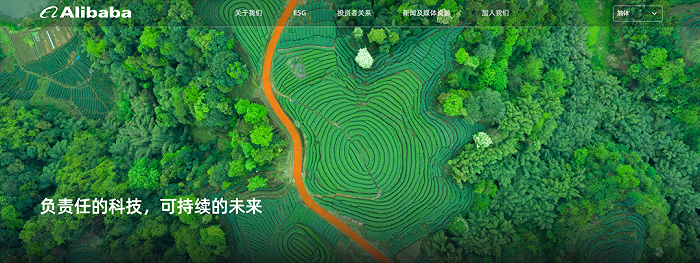 &nbsp;图源：阿里巴巴ESG官网截图