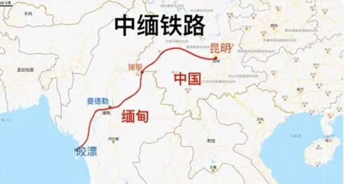 中缅铁路 线路图图片