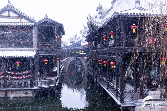 组图丨雪后枣庄台儿庄古城"赛江南" 别致雪景美如画|江南|台儿庄古城