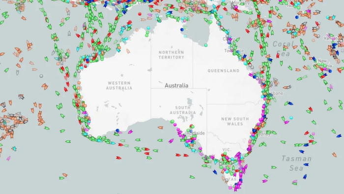 澳洲港口被堵得水泄不通