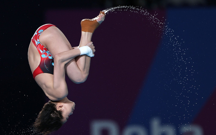 从预赛到决赛，全红婵的状态越来越好，最终顺利摘金。  图/新华社