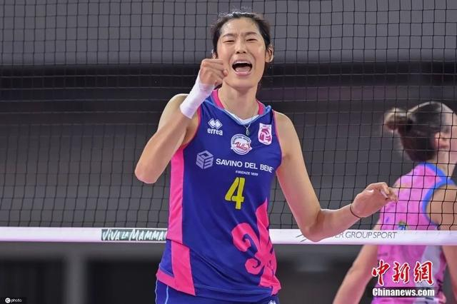 朱婷在比赛中（资料图 图片来源：ICphoto）