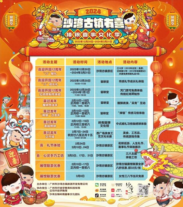 沙湾古镇捧银喜事文化季春节系列活动大年初一开启|沙湾古镇|喜事