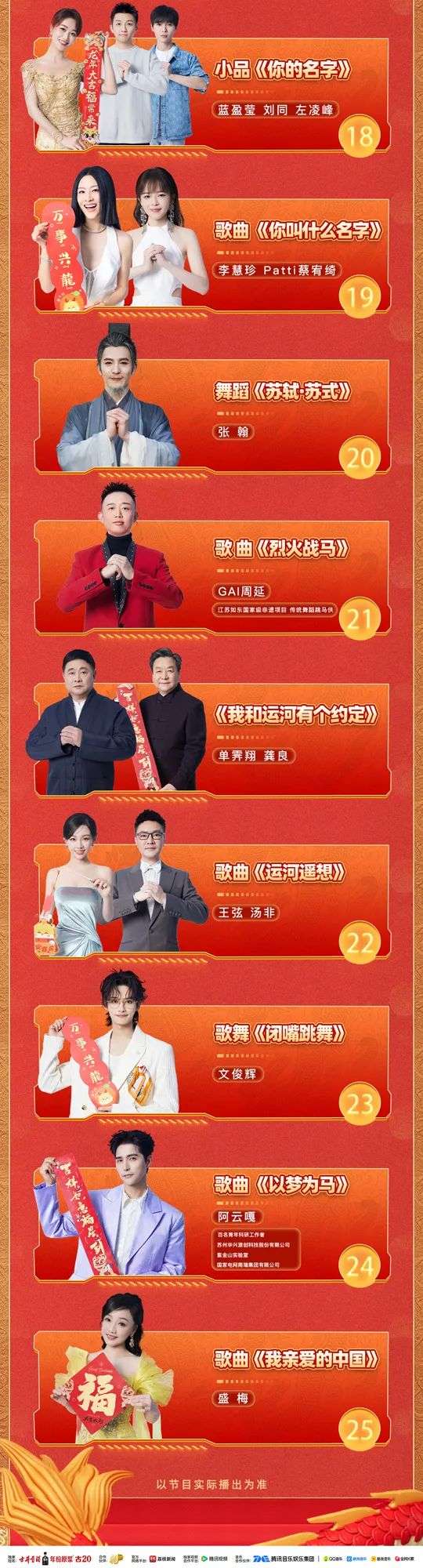 盼了一年终于来了2024江苏卫视春晚节目单出炉