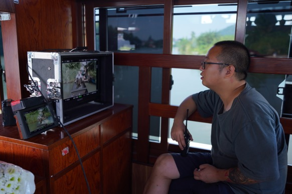 陈小雨在拍摄现场。受访者供图