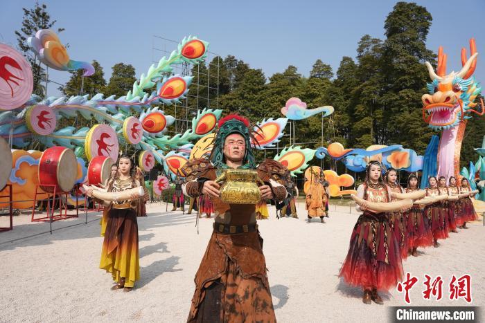 成都金沙祭祀舉行延續古蜀傳統祈福新春送祝福