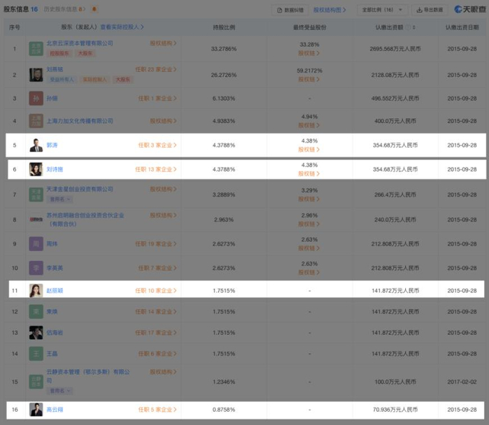 图注：企业背景（股东信息）