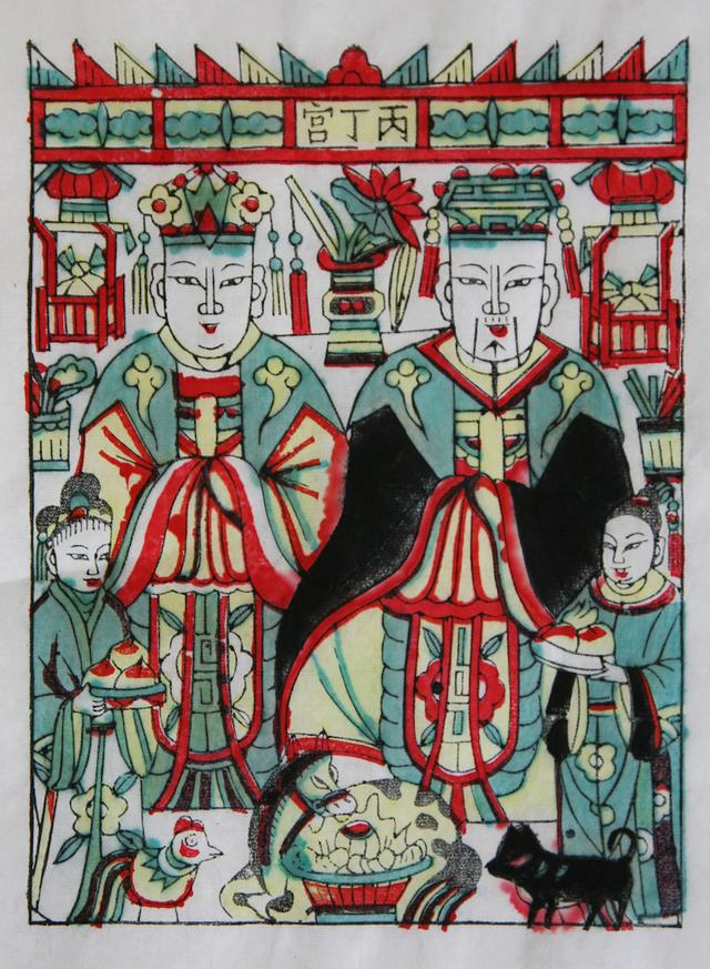 图16 灶王，纵23厘米，横16厘米，邰立平作