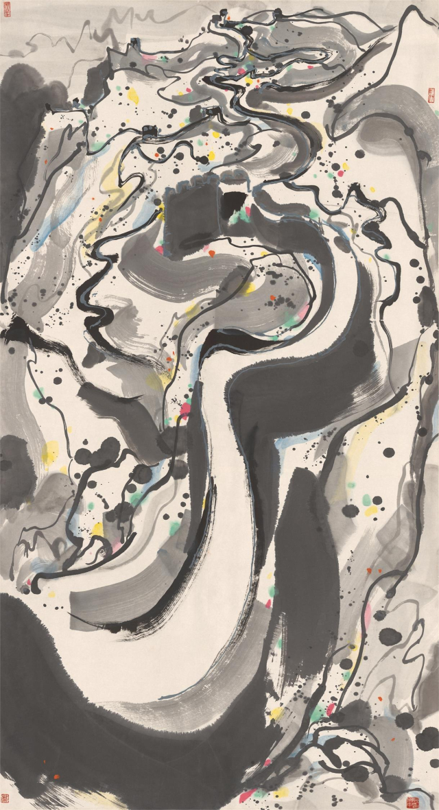 吴冠中《长城（一）》