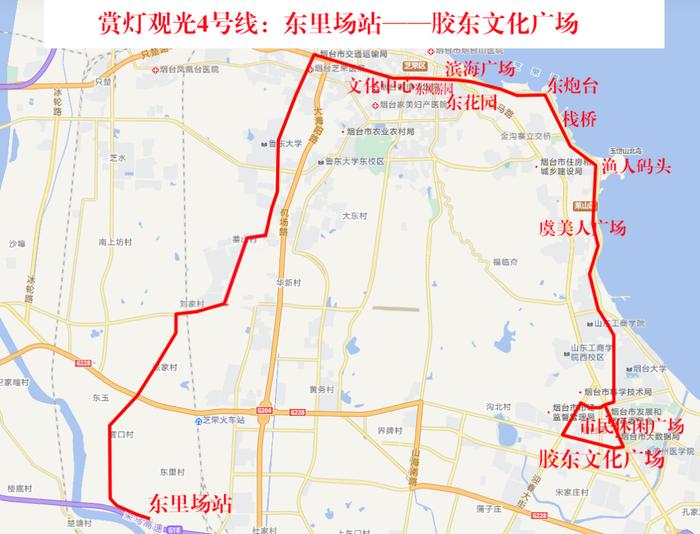 烟台一路车公交路线图图片