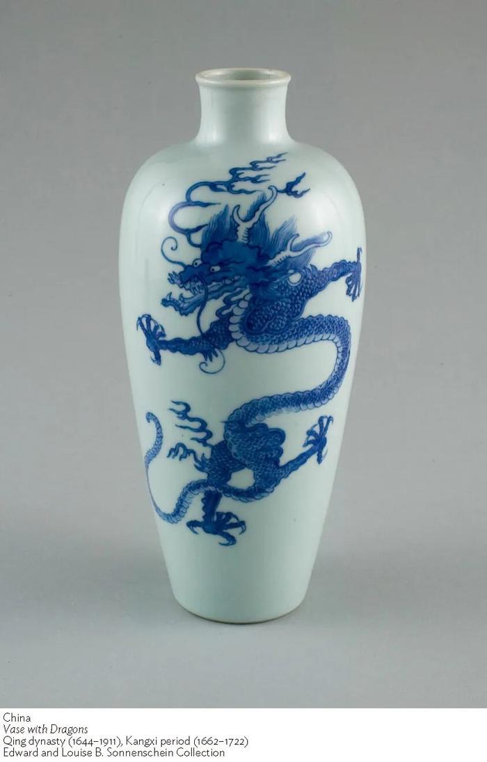 清代 龙纹瓷瓶