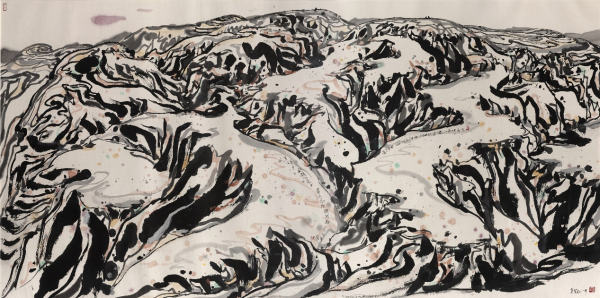 吴冠中《老虎高原》