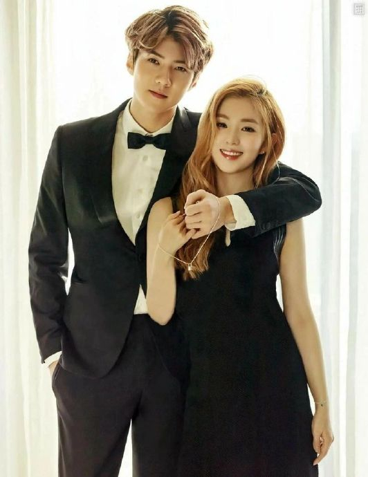 吴世勋# #irene裴珠泫#他们两个的写真好养眼!