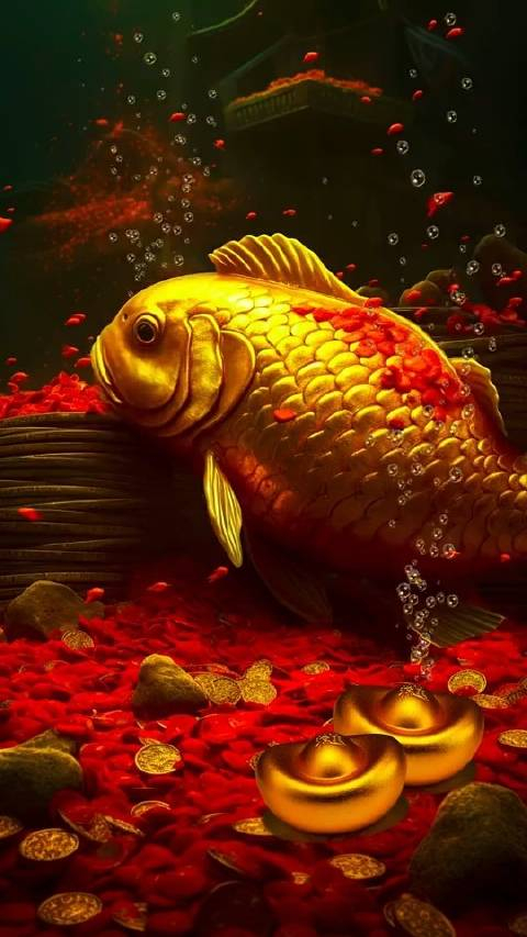 见金鲤者财源滚滚好运连连