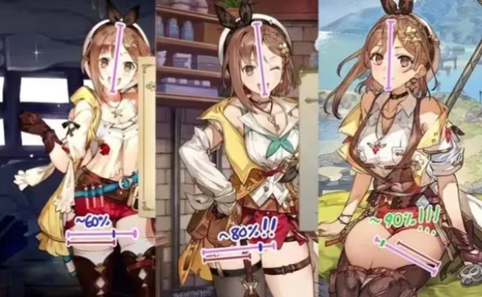 X上用户@aikuxa所做的对比图