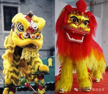 南狮(左)和北狮(右)观察者网:文化讲传承,也要创新获得新生命力.