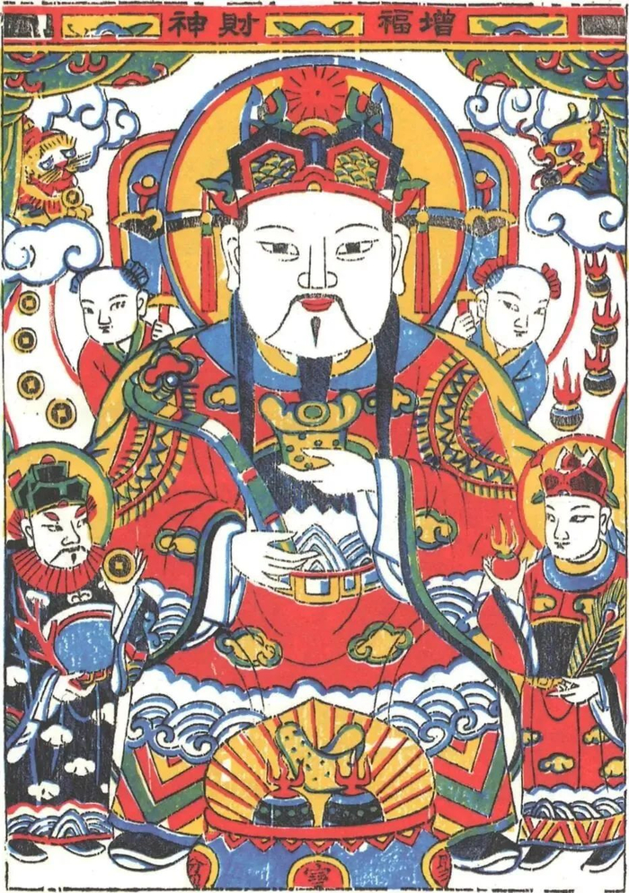 财神官帽参考戏曲"盔头"多出了一堆球球,衣服也越来越