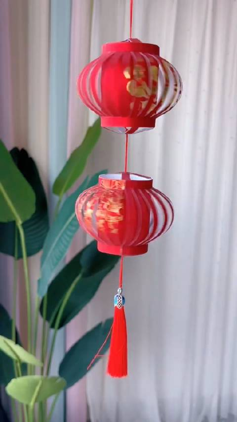 元宵节红包做小灯笼