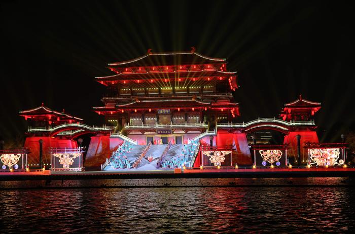 大唐芙蓉园《大唐追梦》演出现场（资料图）