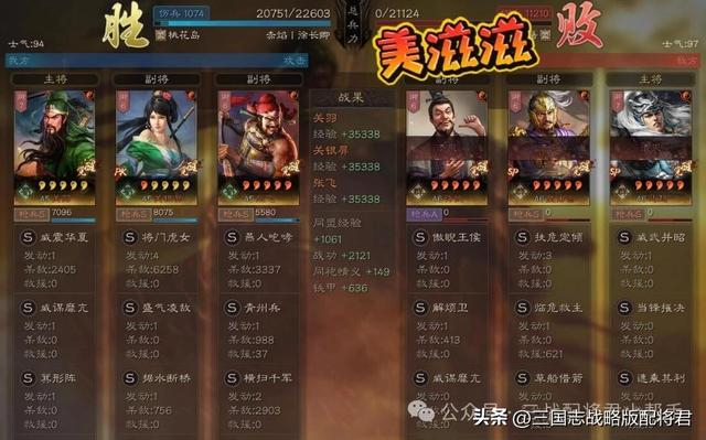 潼关之战关关张配置:(满红在航母区打上第八名)(主将)关羽,战法搭配