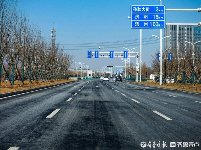 济南起步区黄河大道崔寨以北段已通车试驾很舒服