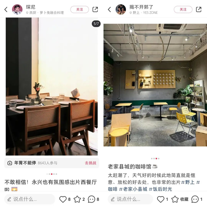 小红书上，和拍照打卡关联的网红店