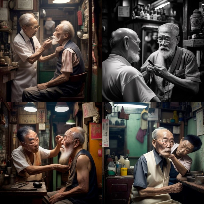 　　朱智立用Midjourney生成的电影场景图。图片来源：受访者提供