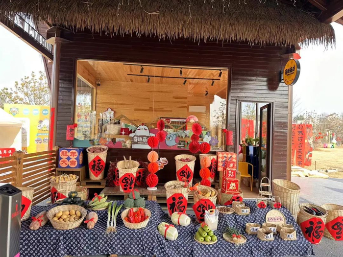 庐江县奇迹农庄新春美食集市。