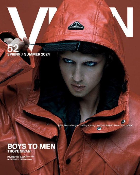 sivan登上vman magazine杂志封面……|戳爷|troye sivan|杂志封面