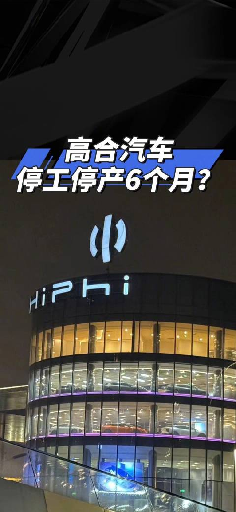 高合汽车停工停产6个月