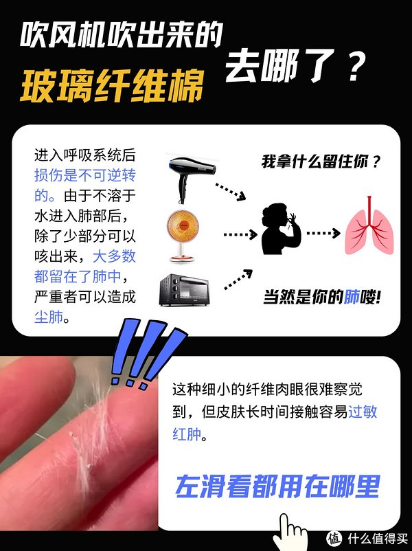 只进不出真的很可恶吹风机吹出来的玻璃纤维棉去哪了?我拿什么留住你?