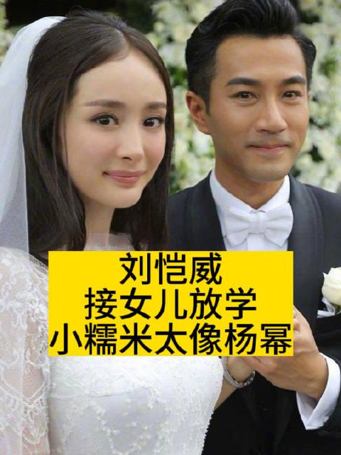 刘恺威接女儿放学,小糯米太像杨幂