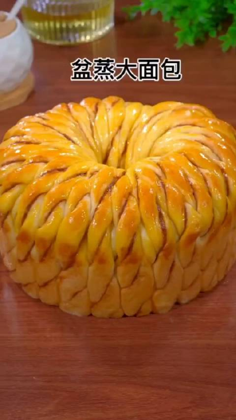 自己在家做蓬松宣软拉丝大面包