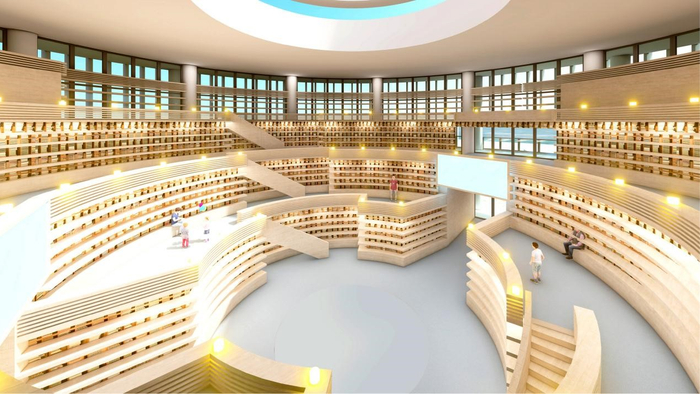 "网红"图书馆——鸿阅馆(效果图) 受访者供图启动仪式上,珠海市教育局