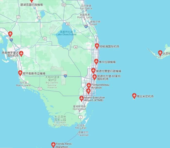 有网友在卫星地图上数了一下,以美国佛罗里达州迈阿密周边地区(面积