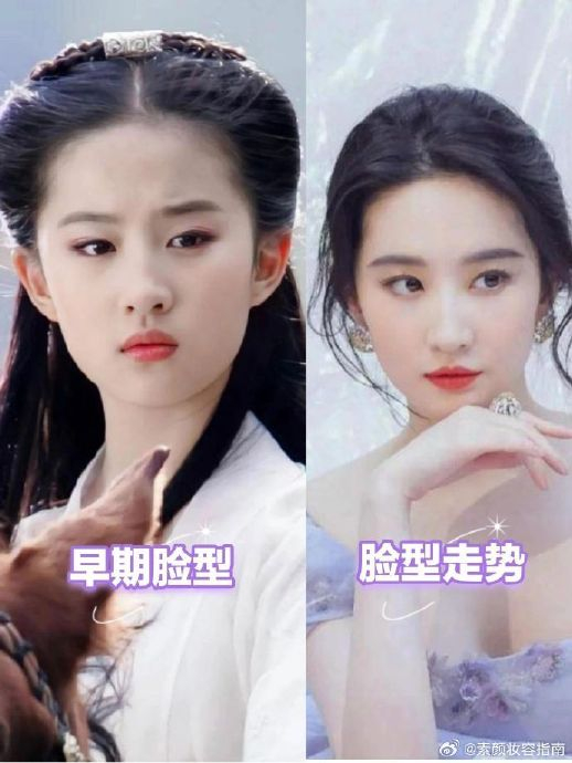 五官:刘亦菲的五官是特别对称的,面中饱满,鼻基底优秀,颧骨刚刚好嘴巴