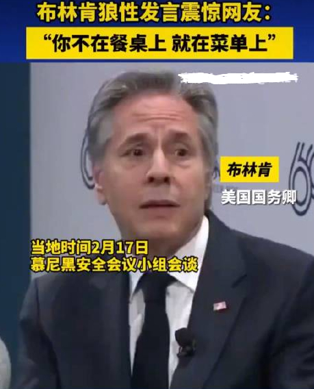 布林肯谈盟友:你不在餐桌上就会在菜单上,这是威胁谁呢?