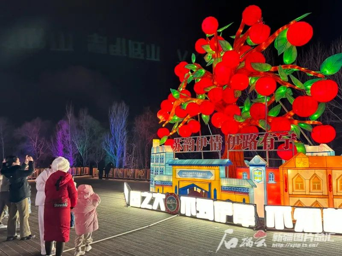伊犁河灯会吸引游客打卡。（资料图片） 顾晓霞 摄　
