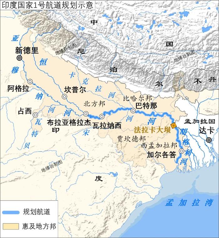 恒河平原地图图片