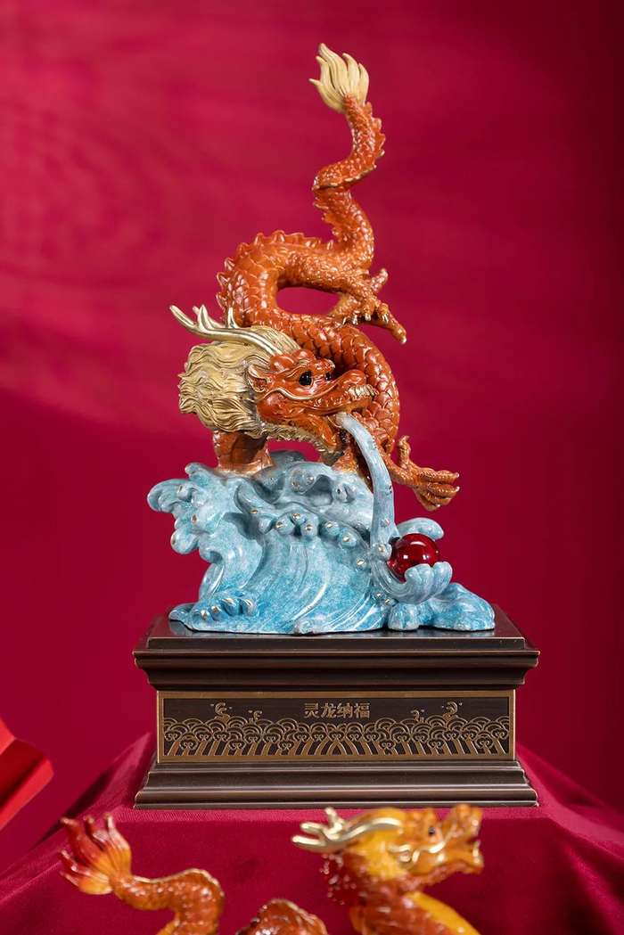 众筹丨朱炳仁生肖系列作品九登央视非遗铜雕臻品瑞龙迎新