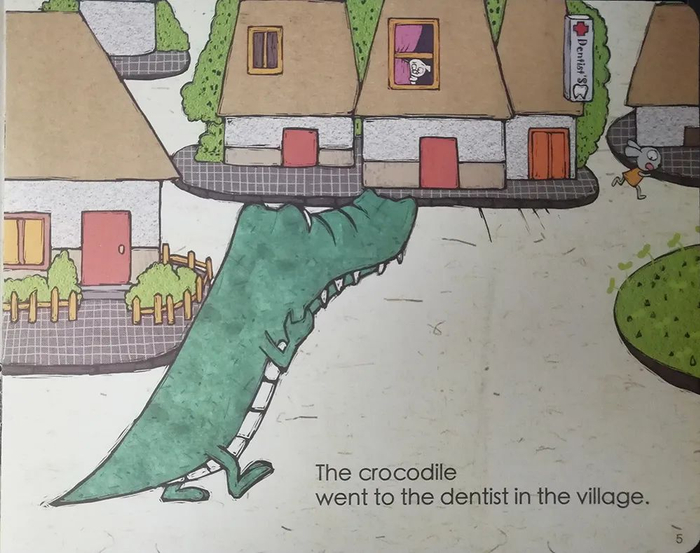 sorry!他去找森林里的牙医.he went to the dentist in the forest.