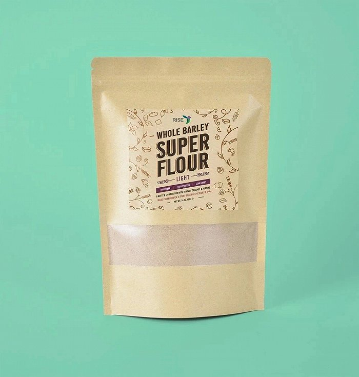 RISE Products用啤酒麦糟制成大麦粉；图片来源：RISE Products官网