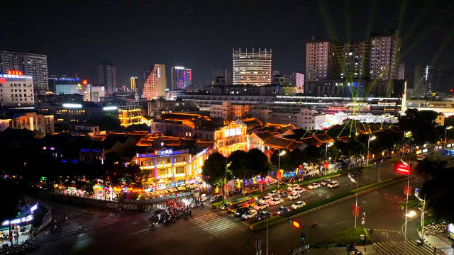 航拍古邕州的商业发祥地.南宁三街两巷