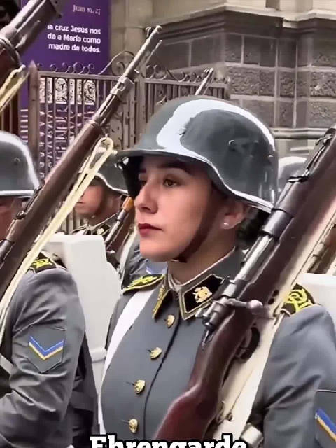 智利军队与德国军队举行友谊仪仗队比赛