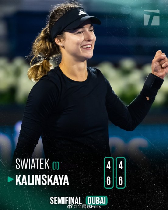 本周迪拜,卡琳斯卡娅从资格赛打起,一路过关斩将……|迪拜|资格赛|大