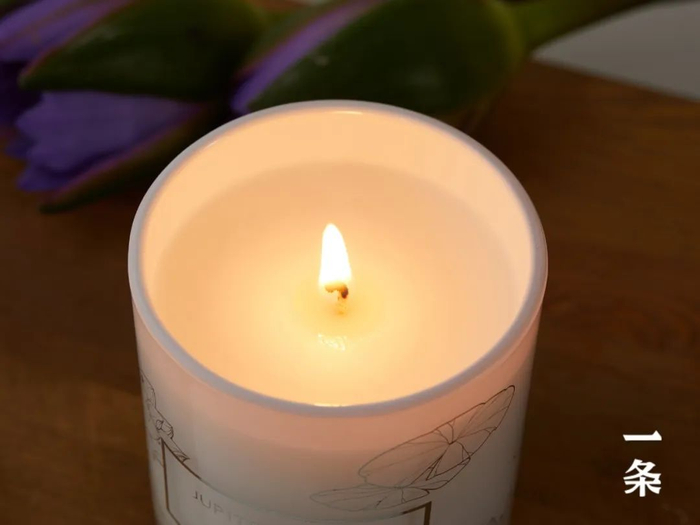 融烛灯搭档藏诗蜡烛,复古铃兰造型,高定调香,光与香气,安心治愈|睡莲_