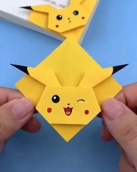 日本儿科病房护士手把手教你折皮卡丘书签!