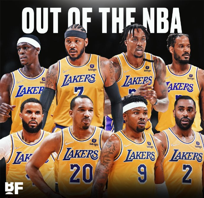 2022年的那支湖人球员,有一半都在nba退役了