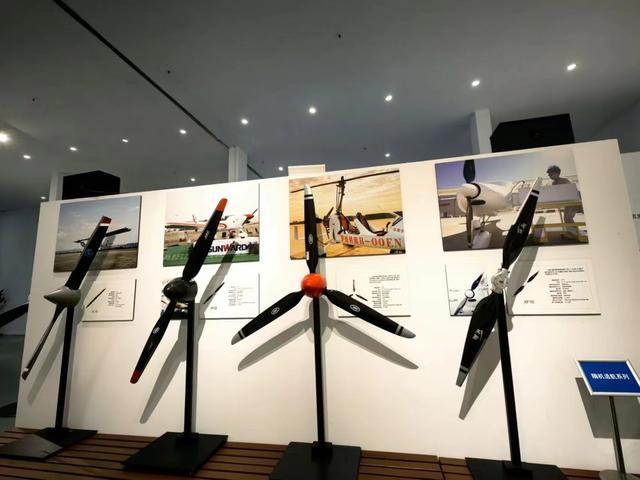 安徽劲旋风航空科技有限公司展示的各种螺旋桨产品。新华社记者 汪海月 摄