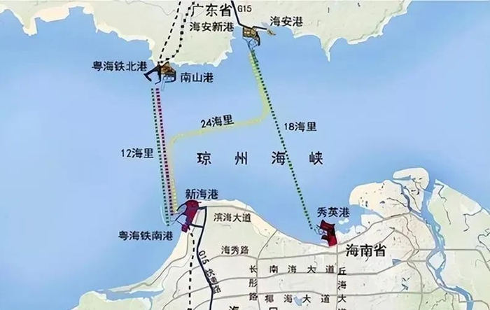 西线方案距离较长,全长约32公里,规划是从徐闻的灯楼角至海南澄迈县的
